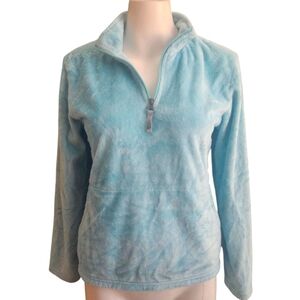 The North Face Girls Sz Large Blue 1/4 Zip Pullover